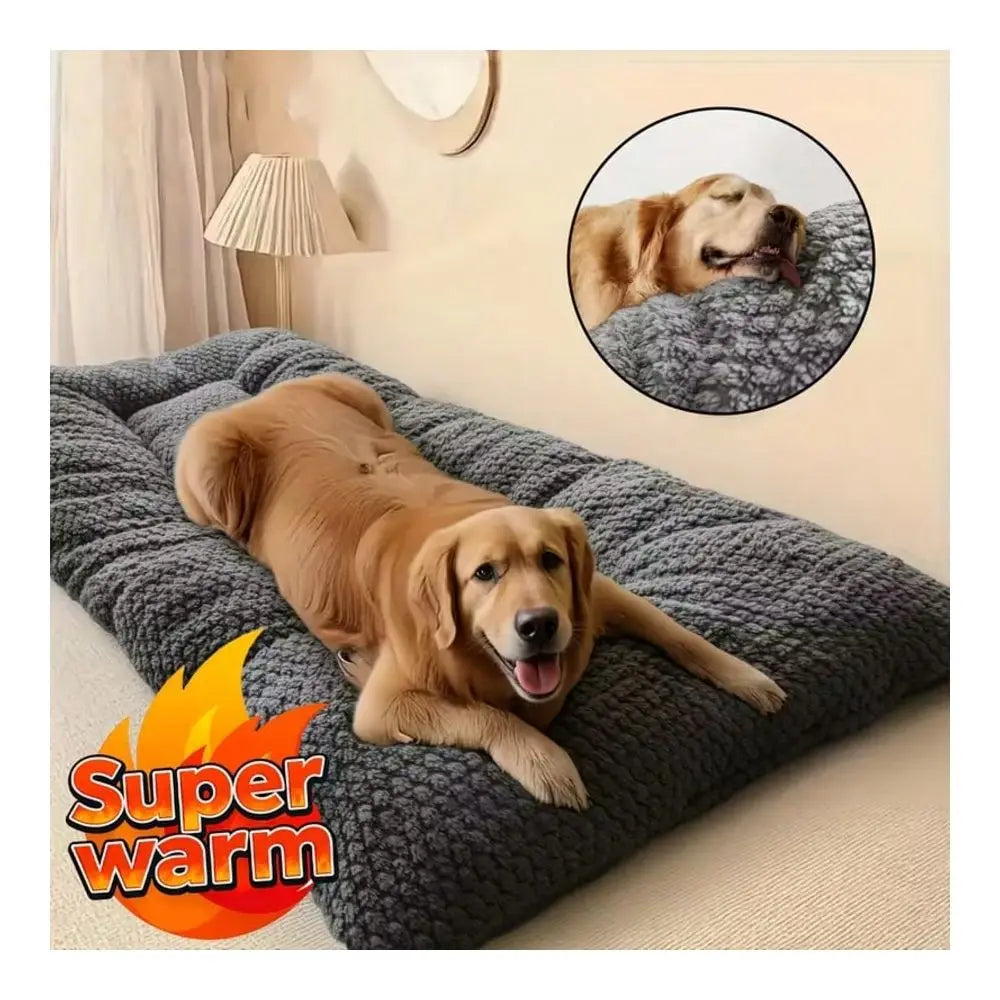 Cotton Plush Dog Bed Square for Warm Comfort and Rest