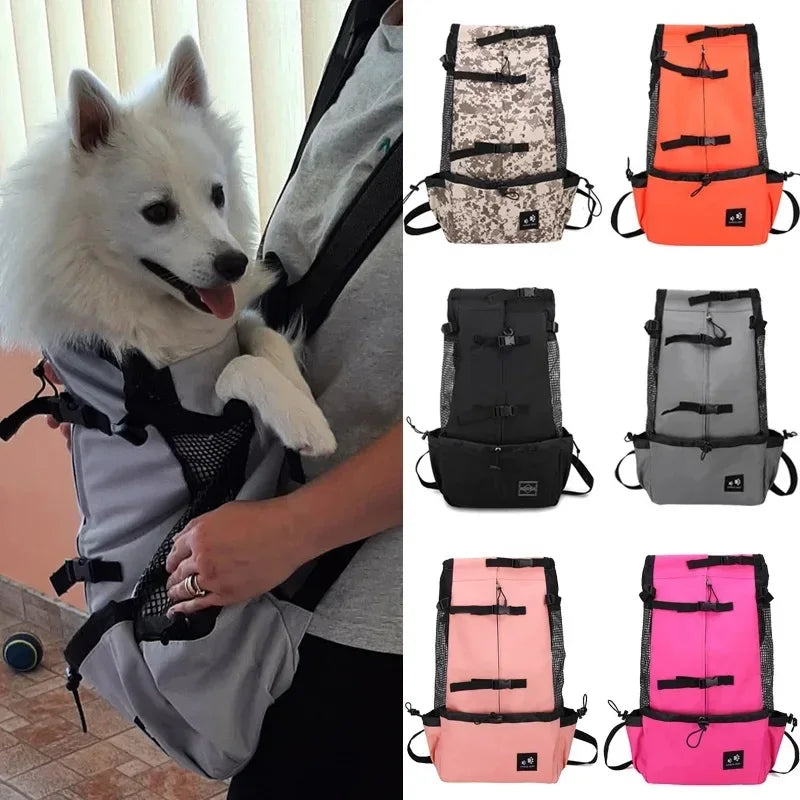 Nylon Dog Carrier Backpack Breathable Outdoor Travel Cycling