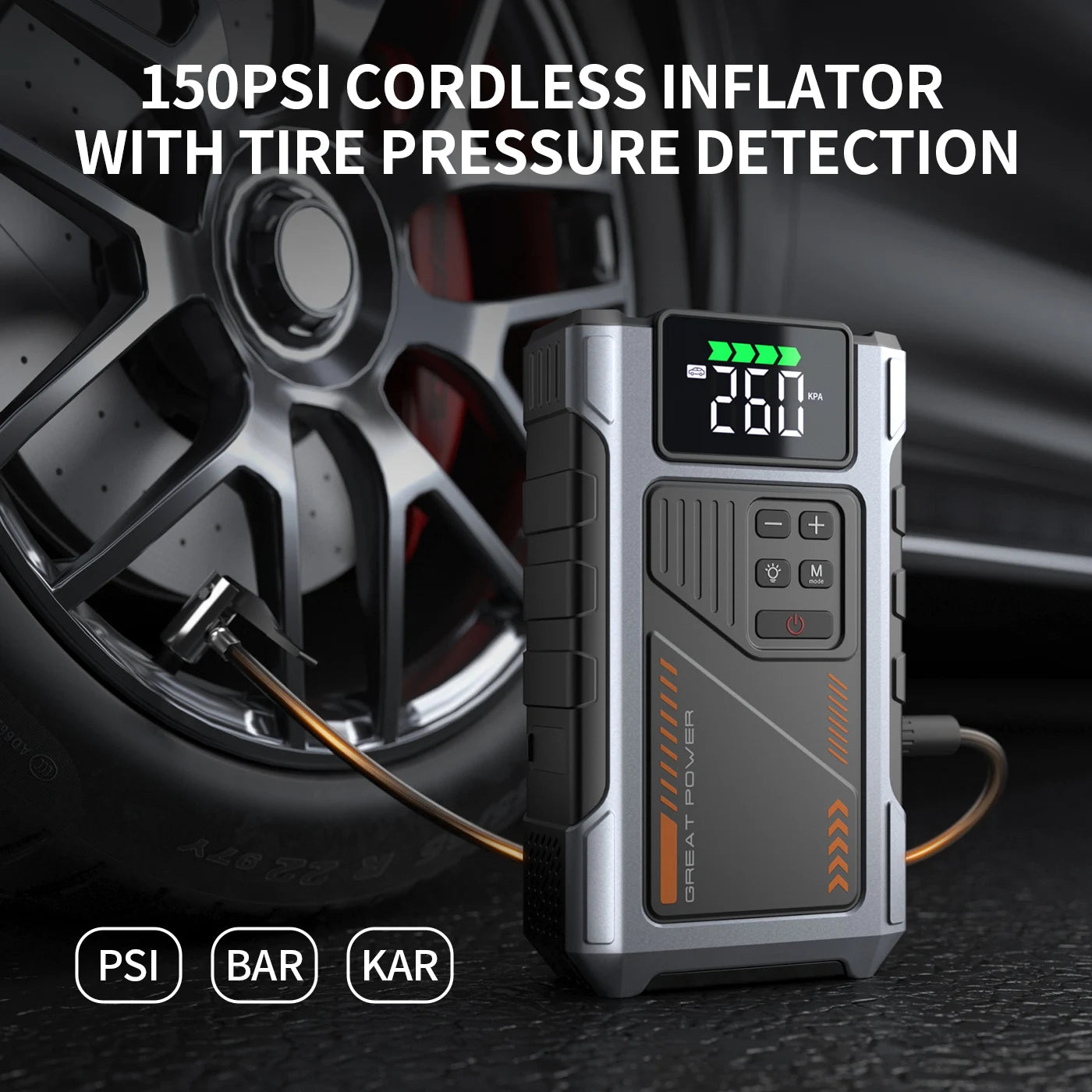 Geeneu Portable Car Jump Starter With Air Compressor