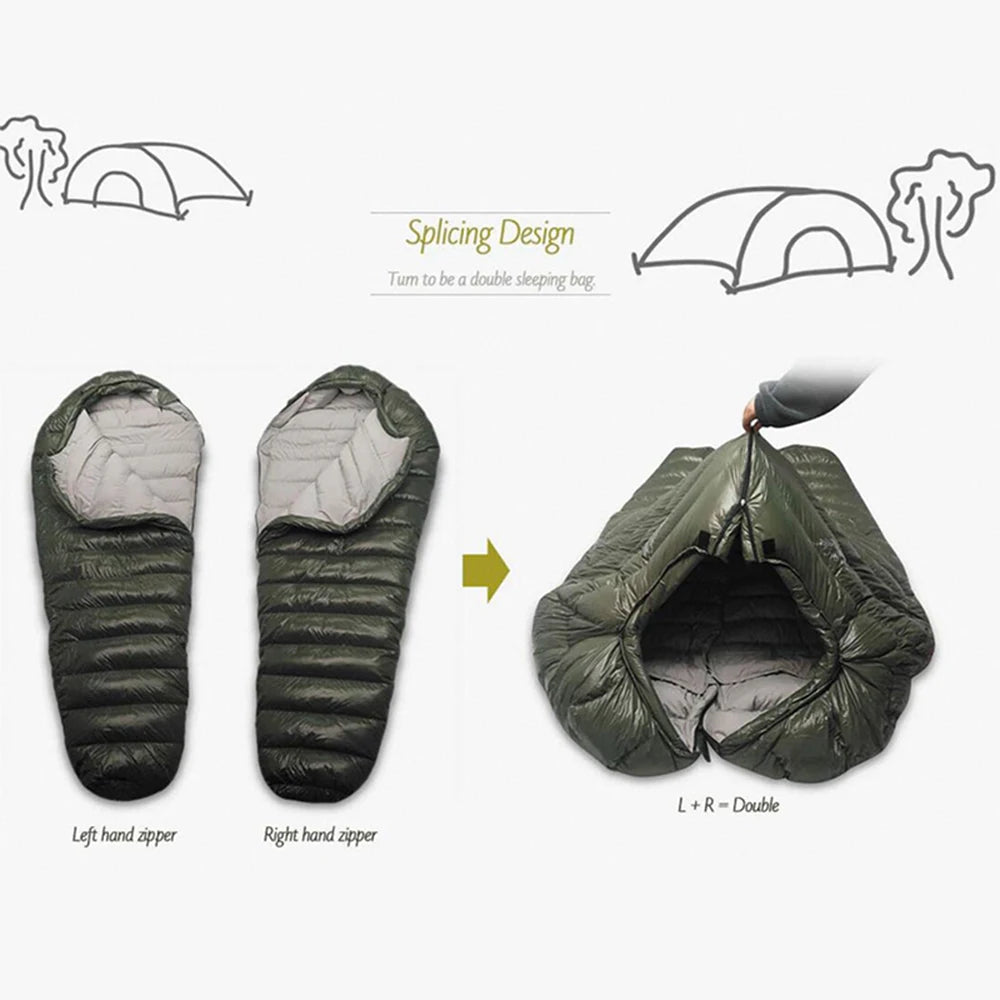 Kamperbox Outdoor Down Sleeping Bag Winter Warm Waterproof Camping