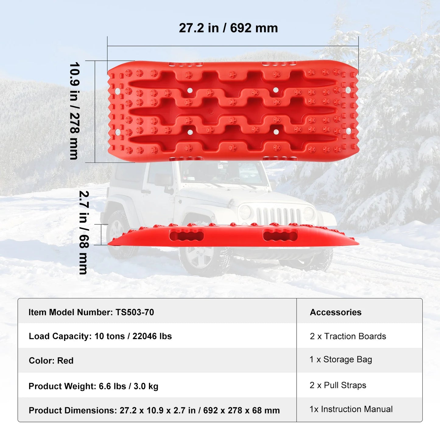 SucceBuy 10 Ton Traction Boards For Off Road Vehicle Recovery