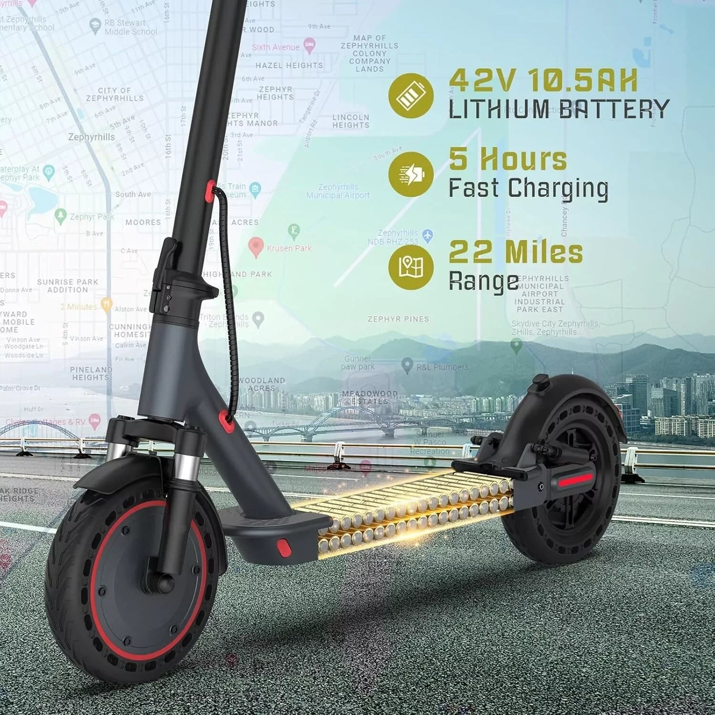 AOVOPRO TMAX Electric Scooter 500W 22MPH Adult App