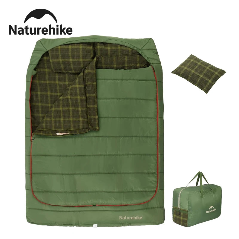 Naturehike Two Person Flannel Sleeping Bag With Pillows