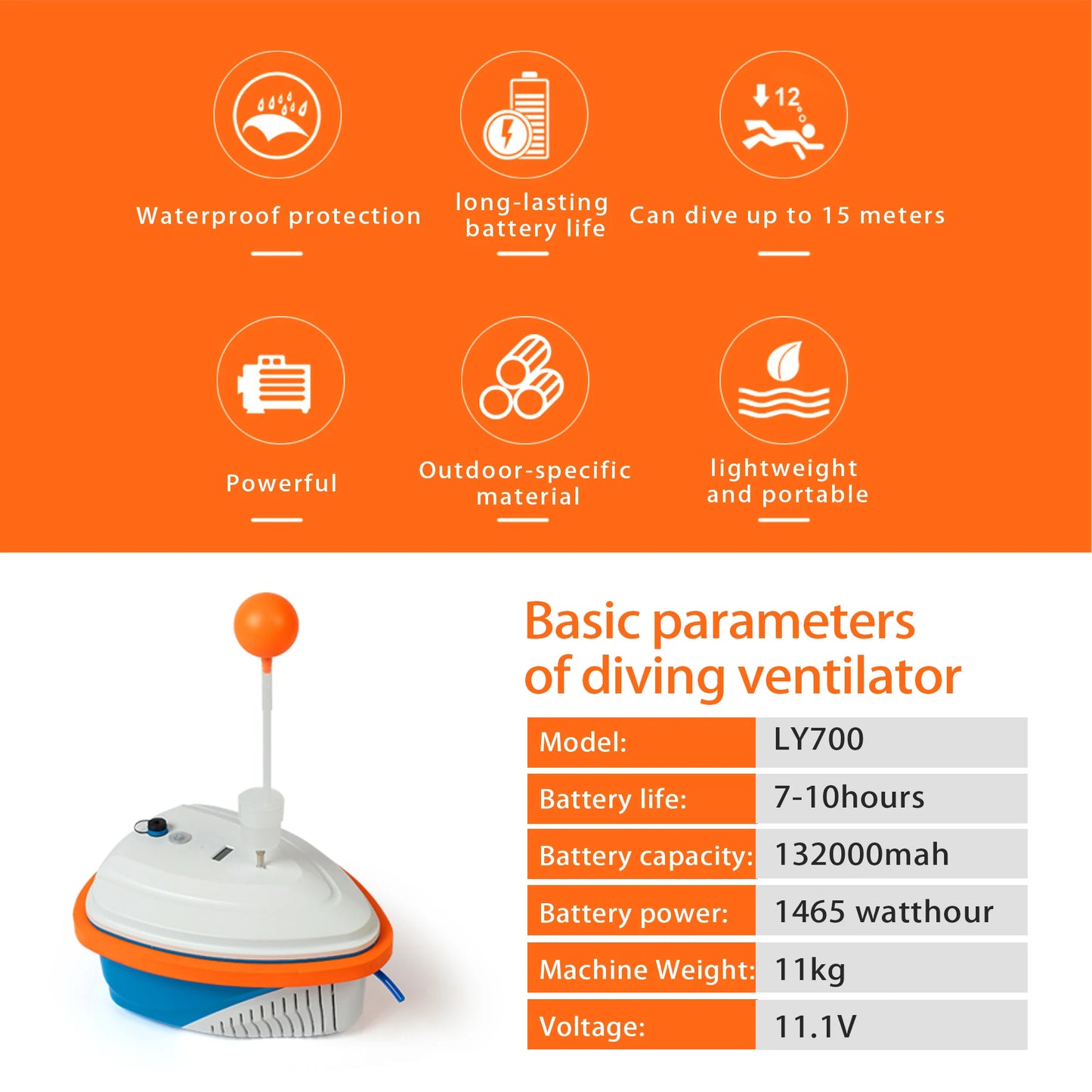 TUDIVING Tankless Diving System Portable Hookah With Regulator