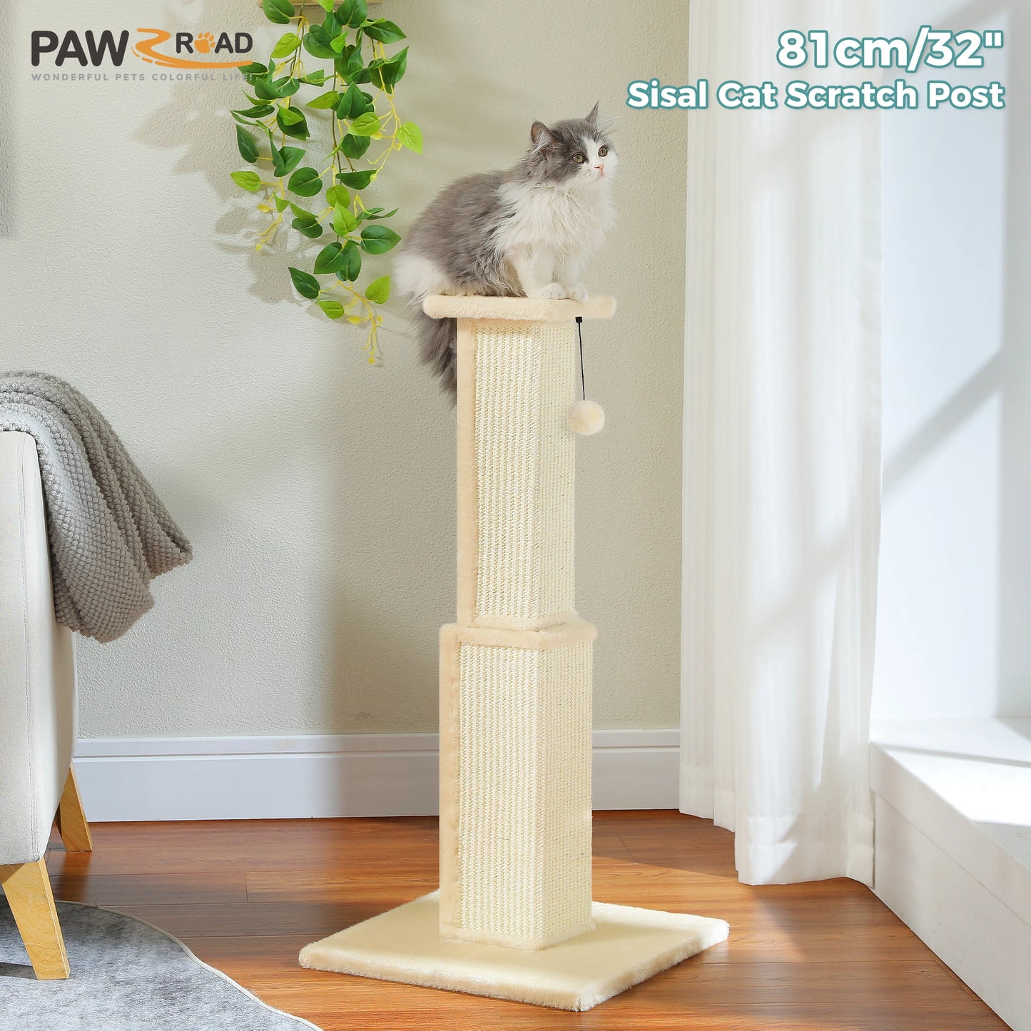 PAWZ Road Cat Scratching Post Indoor Play Toy Durable Sisal