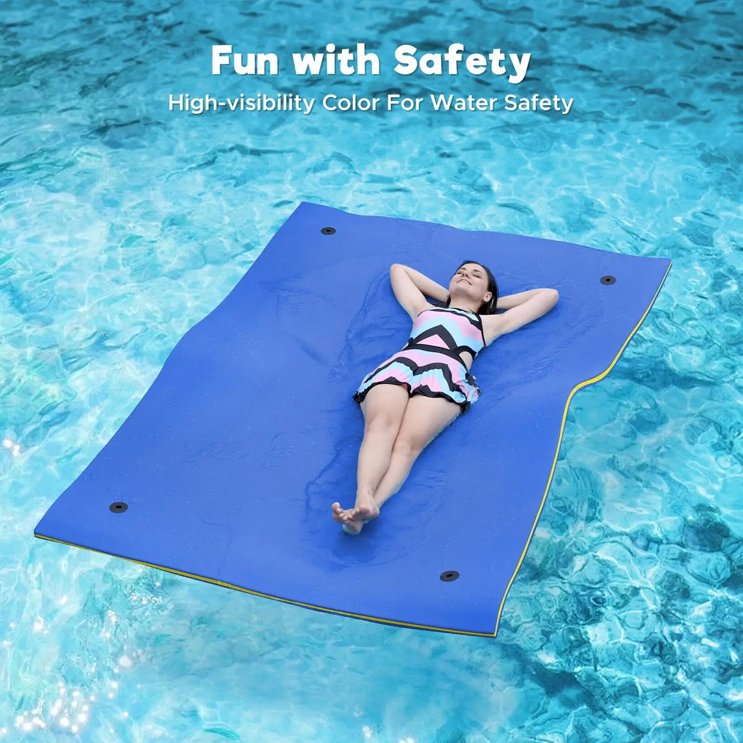 HALLOLURE Floating Water Pad Mat For Pool Beach Ocean Lake