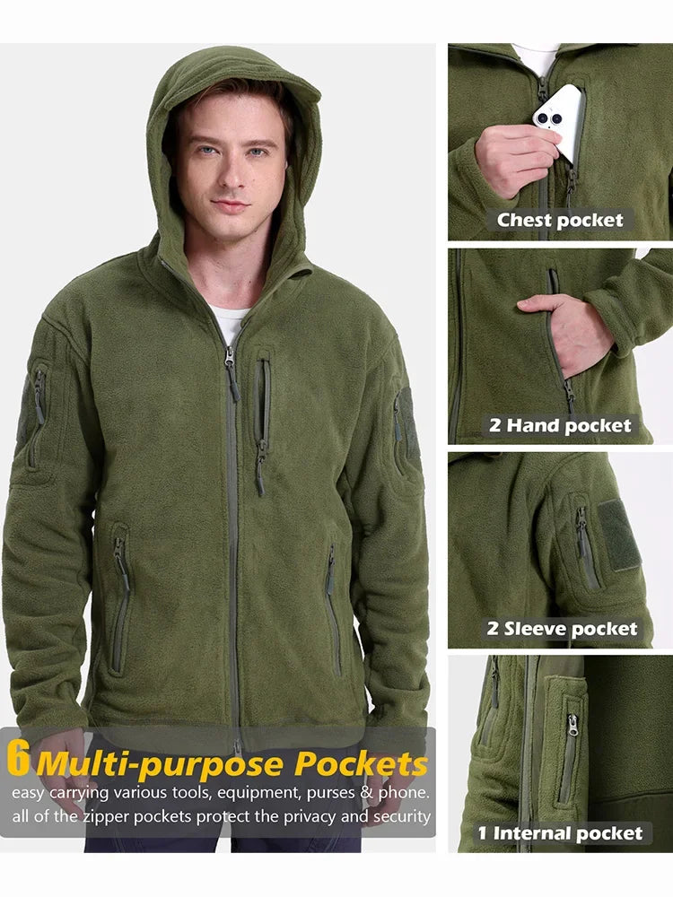 ReFire Gear Fleece Tactical Jacket for Hunting and Outdoor