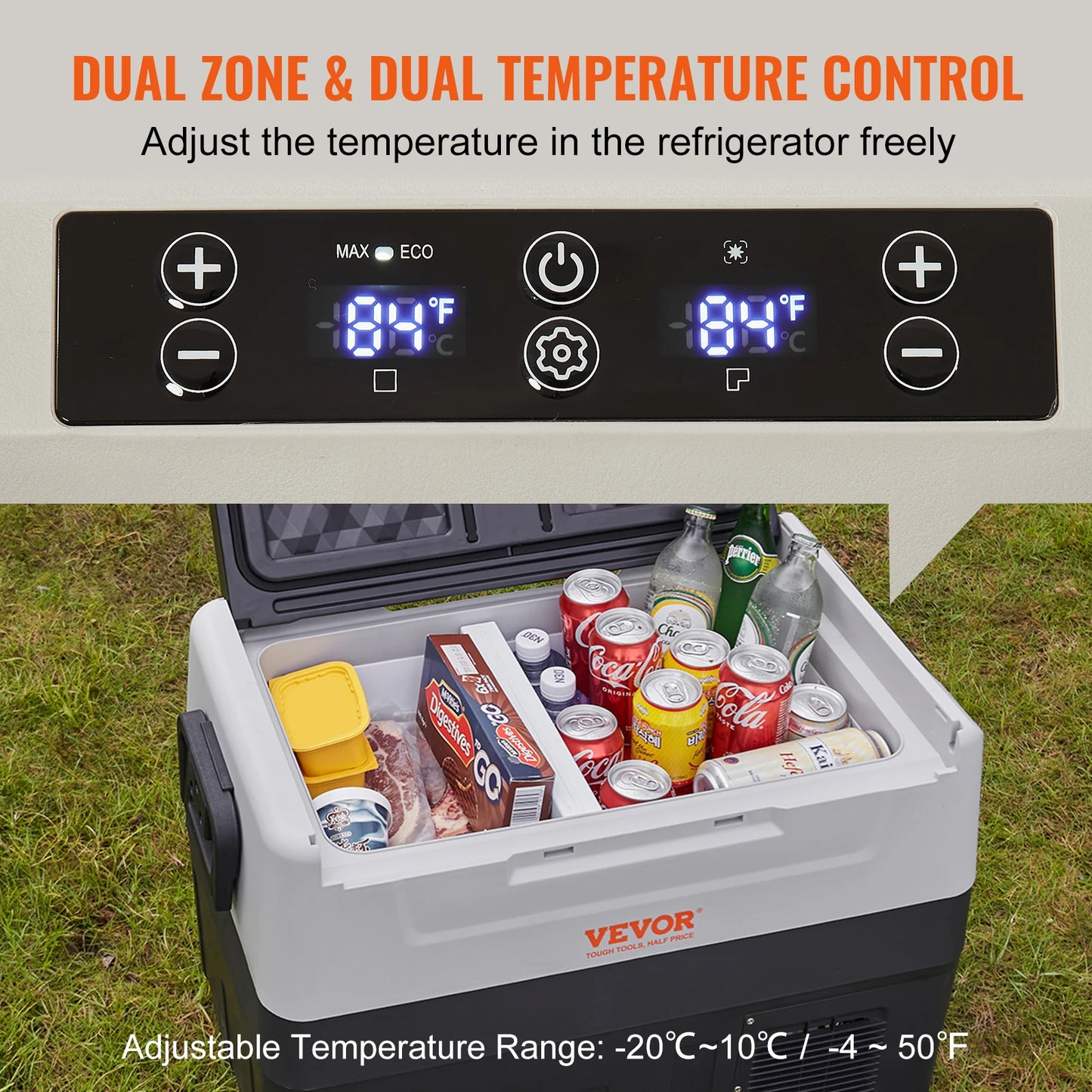 SucceBuy Portable Rechargeable Car Refrigerator With Wheel And Foldable Handle