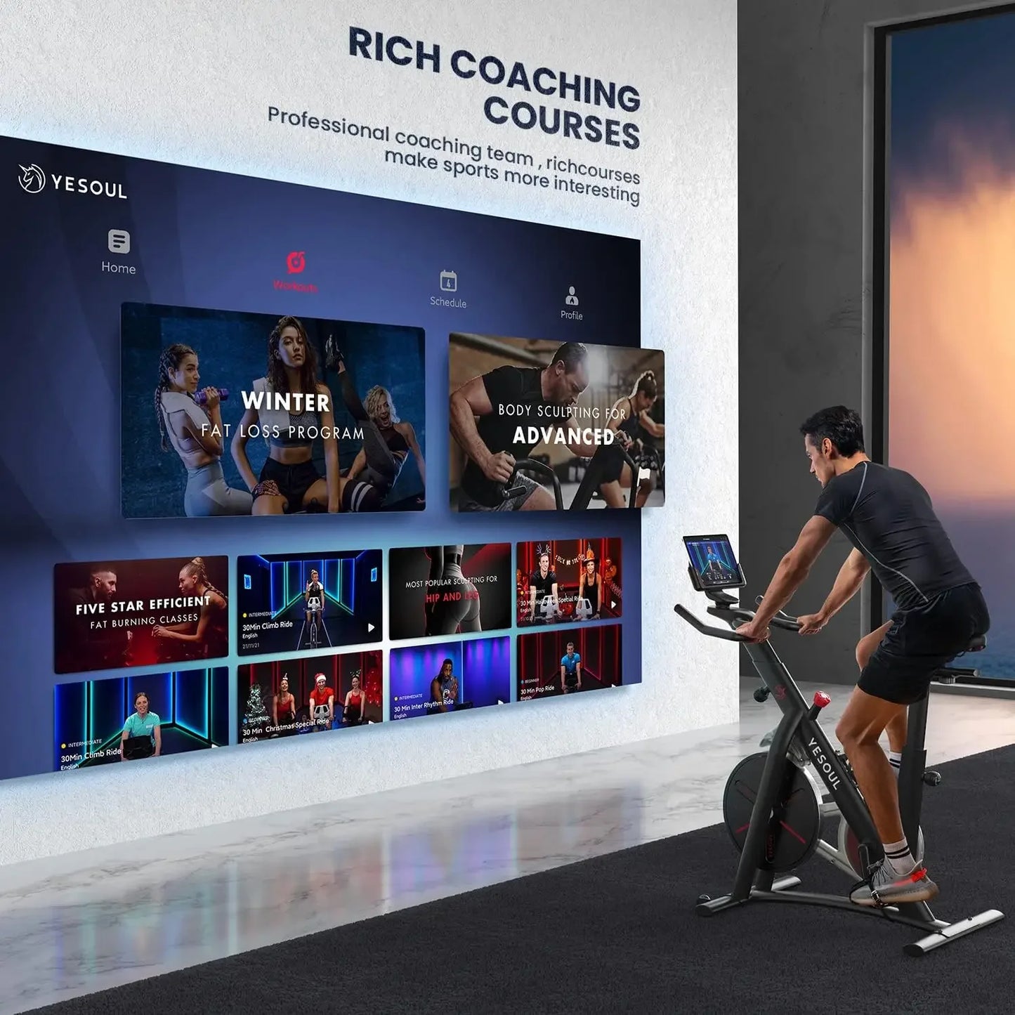 S3 Magnetic Resistance Exercise Bike For Home Use