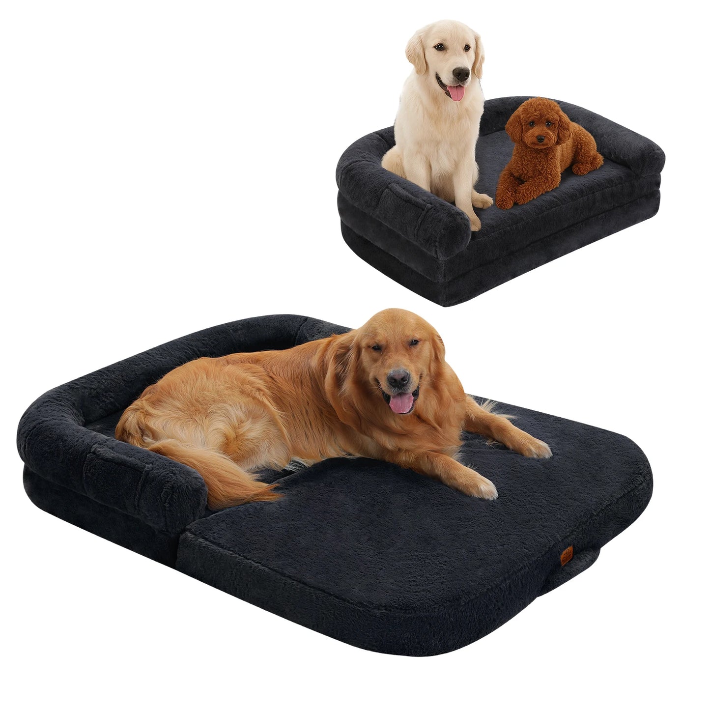 PAWZ Road Foldable Dog Bed For Large Dogs Plush Washable