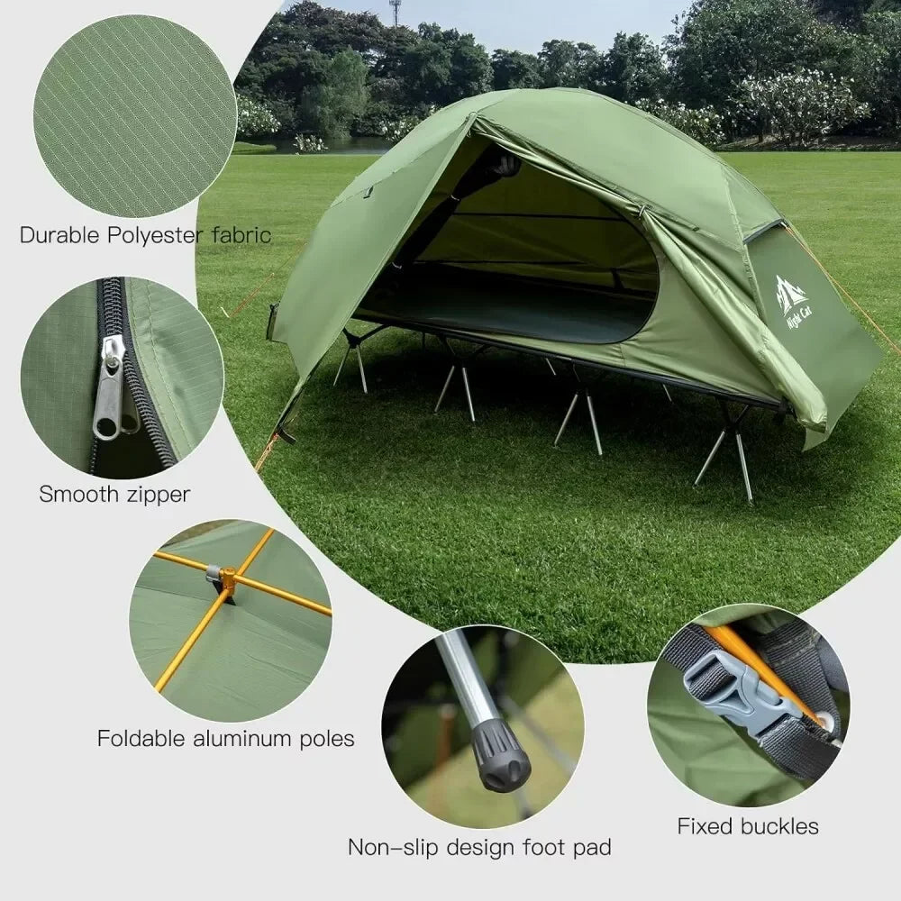 Night Cat Camping Cot Tent Waterproof One-Person Bed
