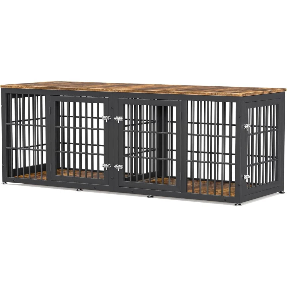 Decorative Wooden Dog Crate Furniture With Divider