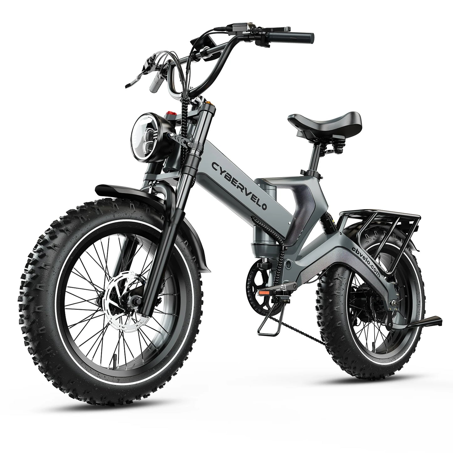 Cybervelo 2000W Foldable Fat Tire Bike With Removable 48V Battery