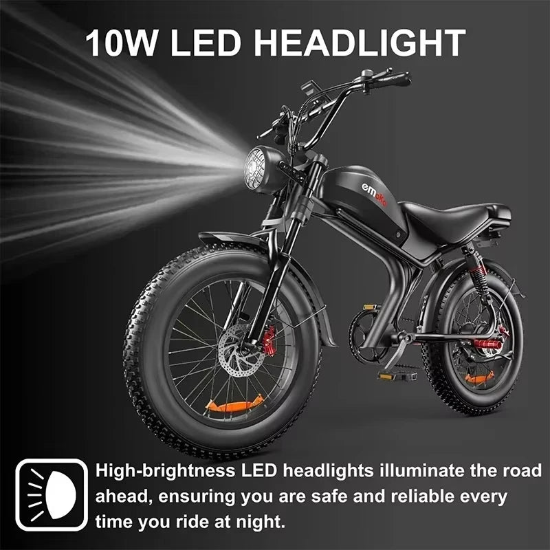 Emoko C93 2000W Dual Motor Fat Tire All Terrain Bike