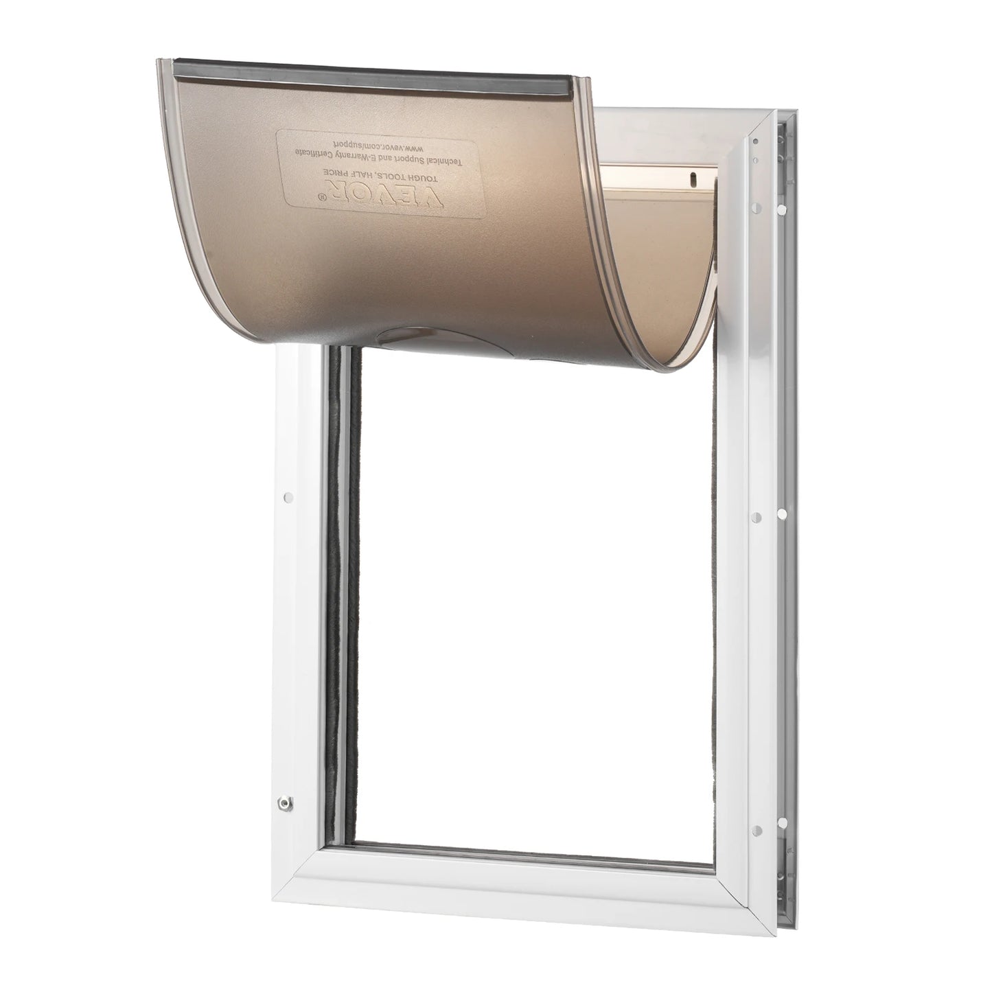 SucceBuy Dog Door Aluminum Frame With Lockable Flap