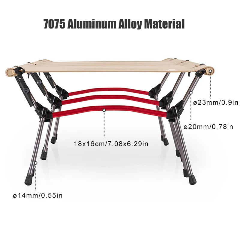 West Tune Camping Cot With Leg Extenders Ultralight Aluminum Alloy
