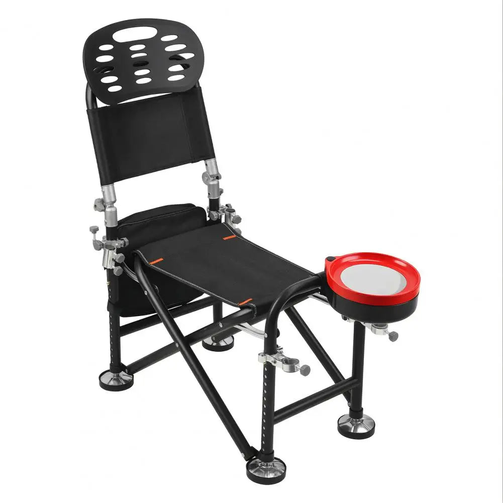 Foldable Fishing Chair With Backrest And Rod Holder