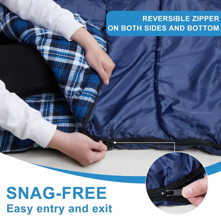 Cotton Flannel Sleeping Bag For Camping