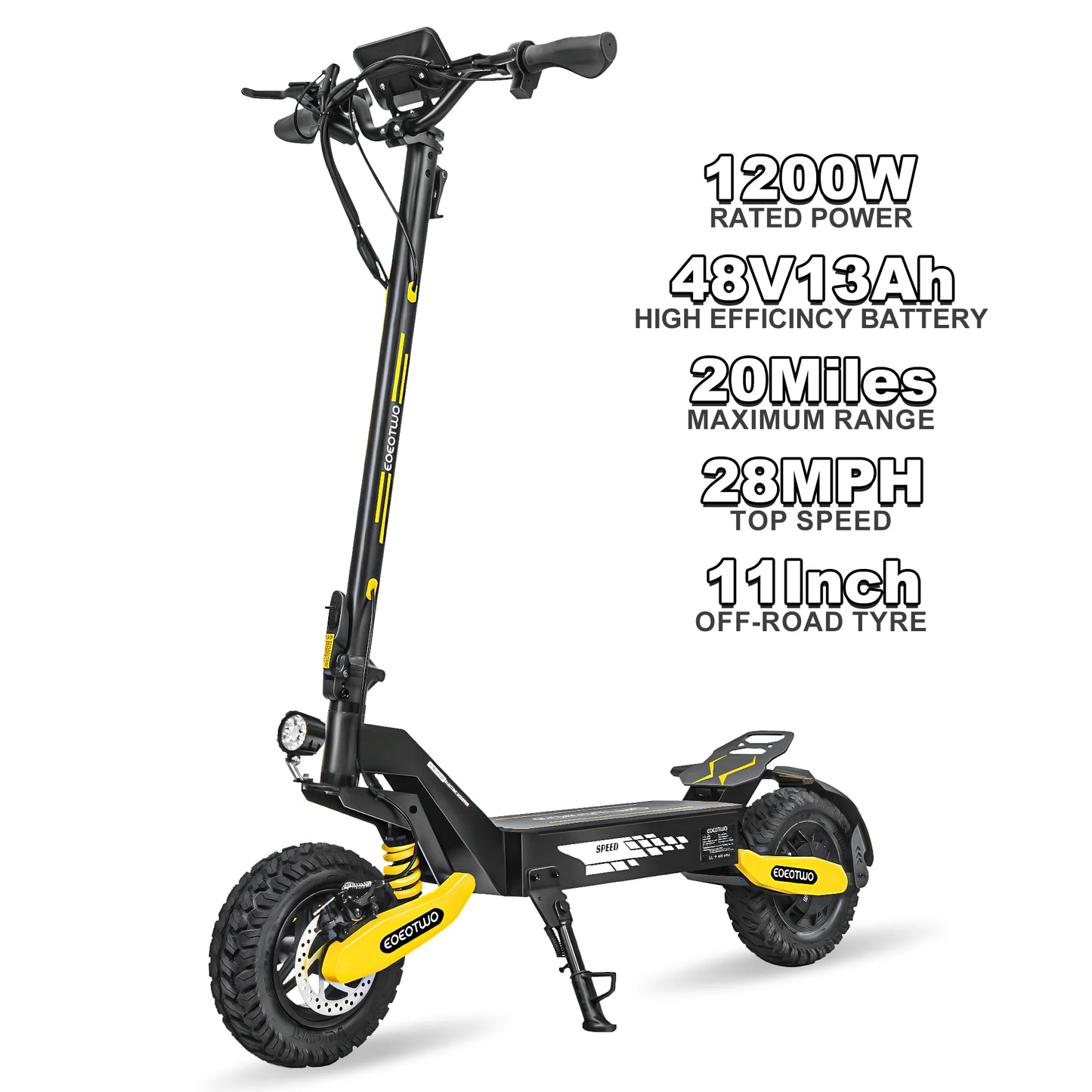 EOEOTWO GT06 Electric Scooter 1200W Off Road Dual Suspension