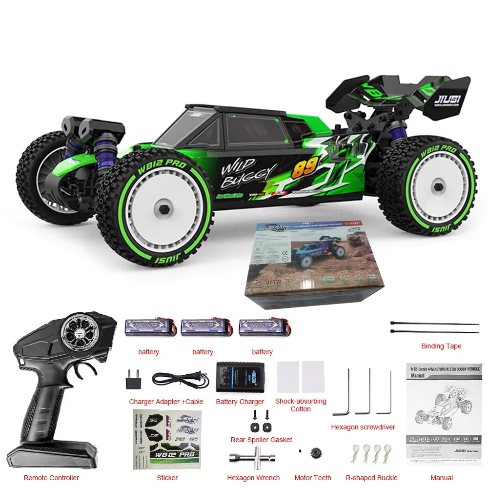 JIUSICE WB12 PRO 4WD RC Car Brushless Remote Control