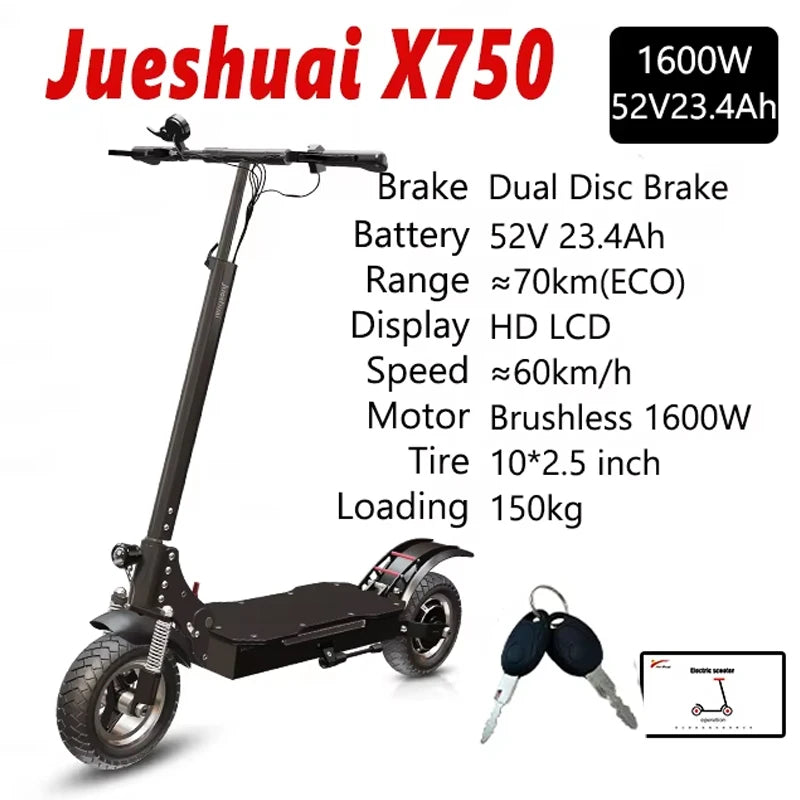 Jueshuai Outdoor Electric Scooter 48V-72V 1000W-6000W Off Road