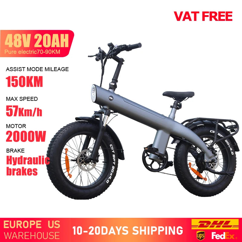 HX Q3 Electric Fat Bike 2000W 48V 20Ah