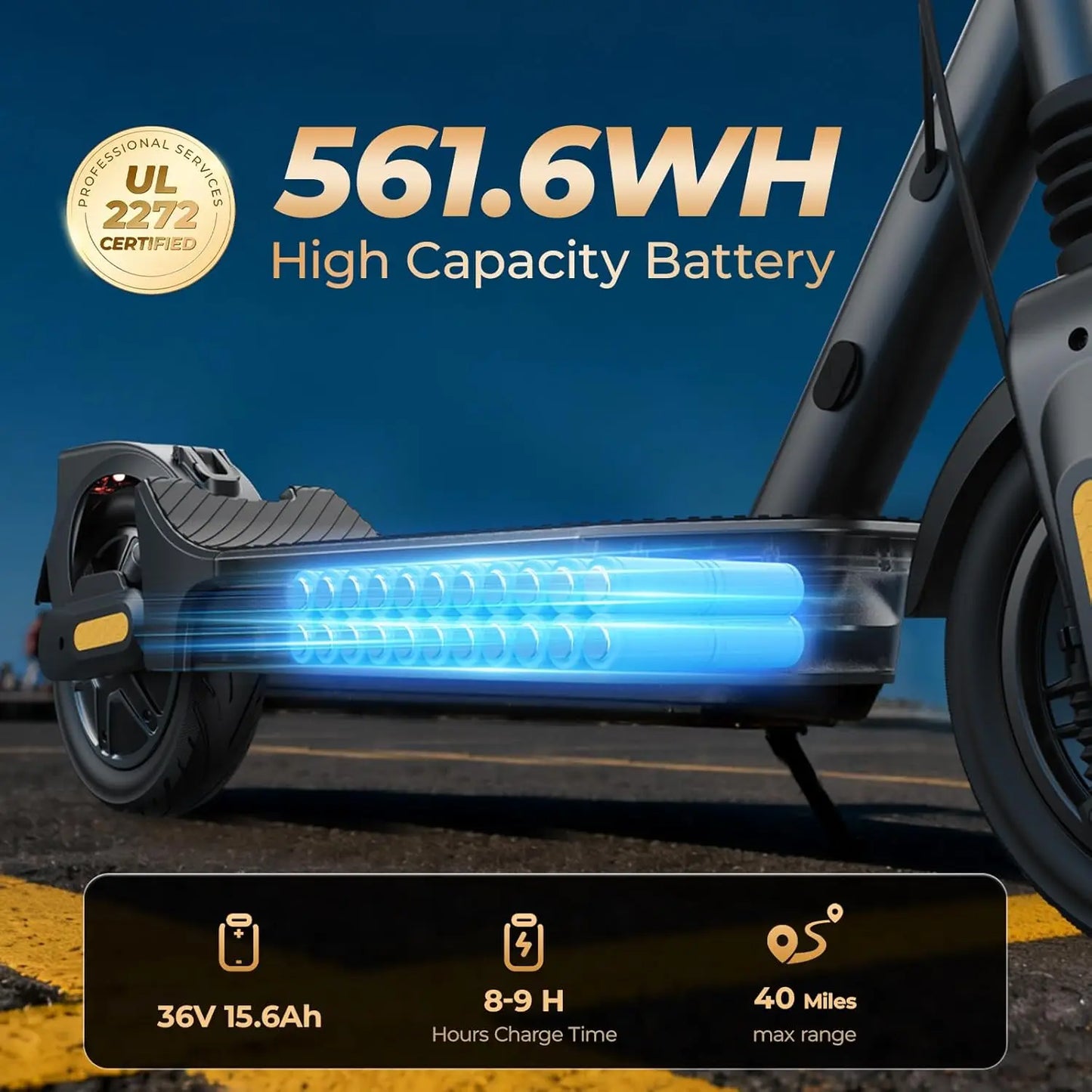 HeroPick Foldable E-Scooter Pro Max 1000W 40 Mile Range